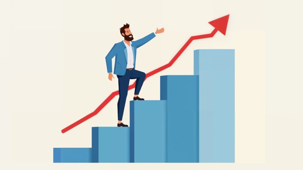 compound interest growth over 10 years with increasing investment value chart