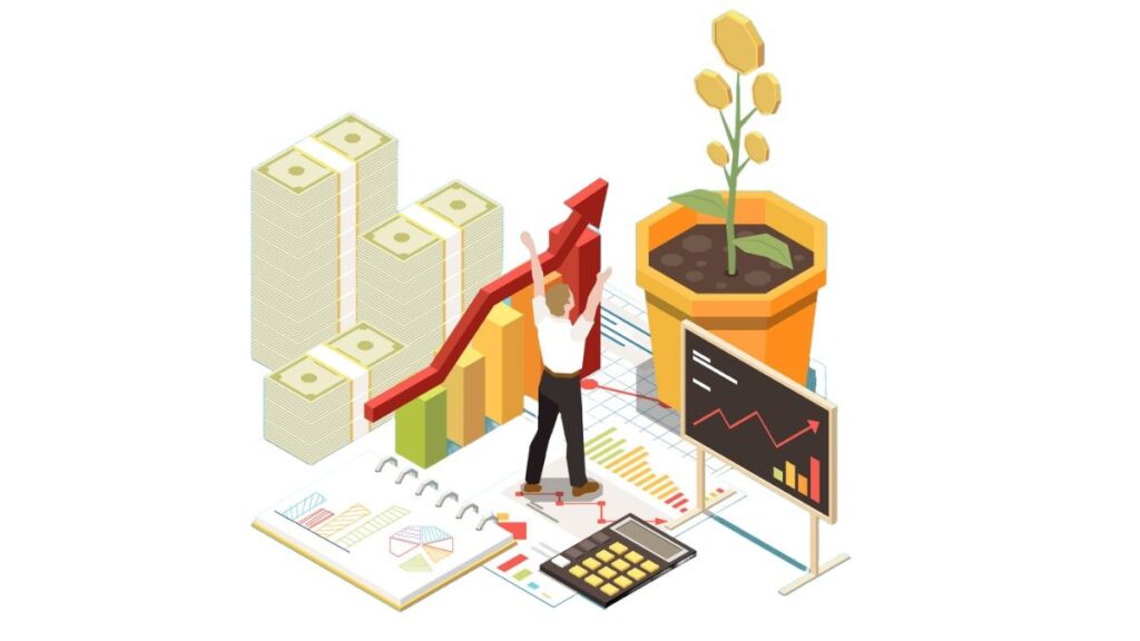 how to protect savings from inflation with investment growth and rising financial chart