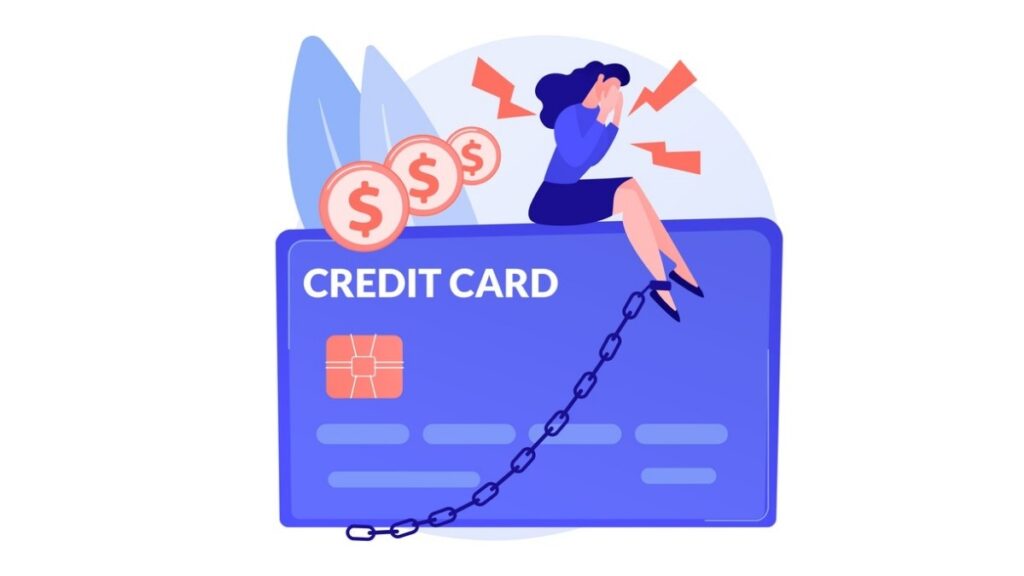 person reviewing growing credit card debt and interest charges