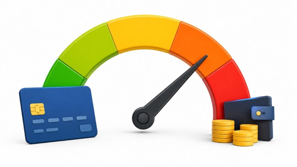 credit utilization ratio showing healthy and risky usage level