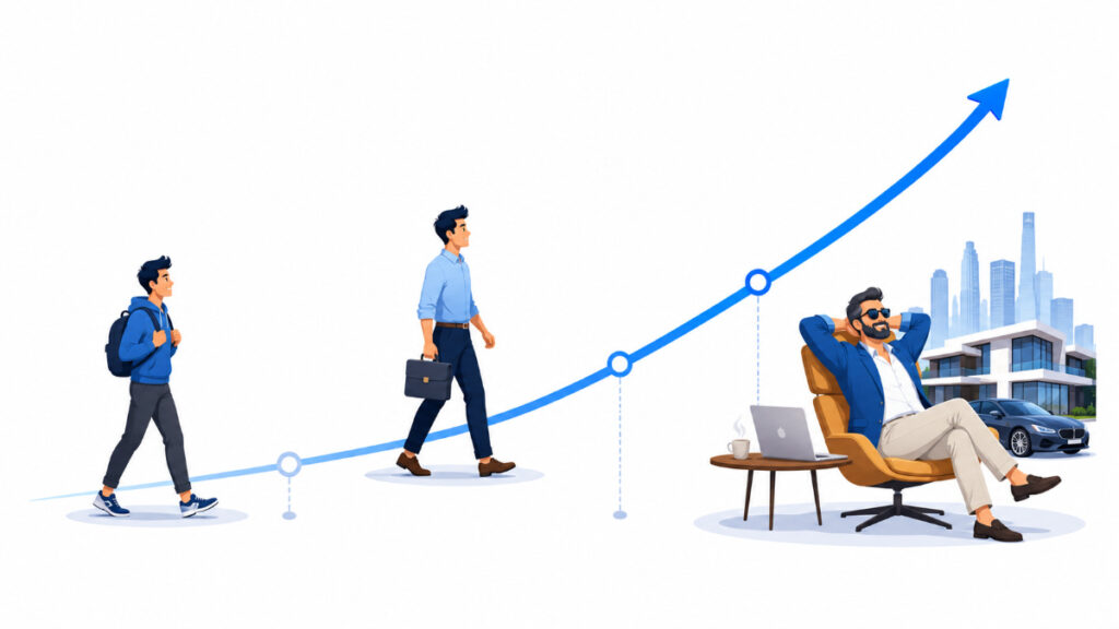 compound interest growth over 30 years illustration