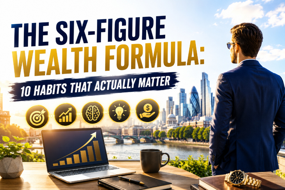 six figure wealth formula wealth building and financial success concept
