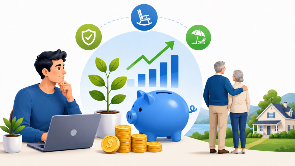 roth ira retirement savings account illustration