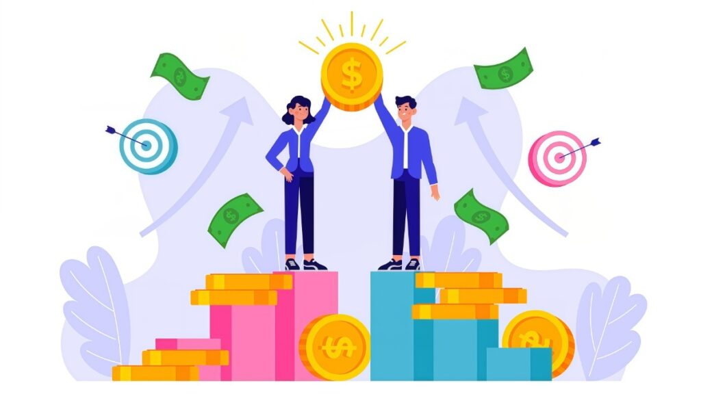 smart stock investing and wealth growth concept